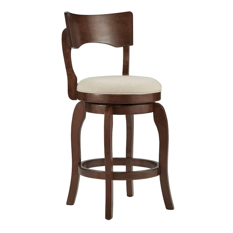 Lyla 24-Inch Brown Swivel Counter Stool by iNSPIRE Q Classic - image 5