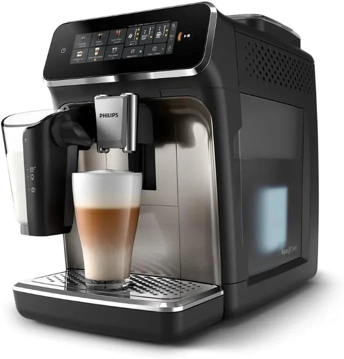Philips Series 3300 Fully Automatic Espresso Coffee Machine - 6 Hot & Iced Drinks, LatteGo Milk System, 40% Quieter SilentBrew, Ceramic Grinder, Aquaclean Filter, Glossy Black (EP3341/50) - image 2