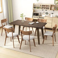 Pair of Light Beige Wooden Dining Chairs - Versatile Side Chairs for Office or Home - image 2
