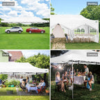 COBIZI 10x20 Heavy Duty Pop up Canopy Tent with 6 sidewalls Easy Up Commercial Outdoor Canopy Wedding Party Tents for Parties All Season Wind & Waterproof Gazebo with Roller Bag,Black(Frame Thickened) - image 89