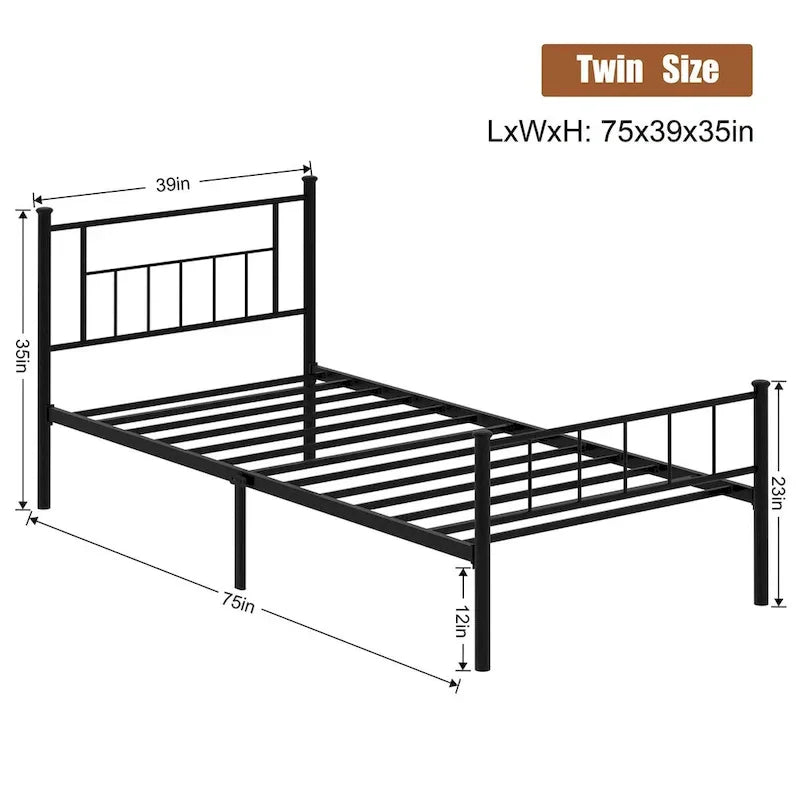 Futzca Bed Frame Featuring Headboard and Footboard - image 8