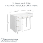 Nathan James Daisy Modern Farmhouse Desk with Storage and Brass Accents - image 8