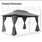 LAUSAINT HOME Outdoor Patio Gazebo 10'x13' with Expansion Bolts - image 5