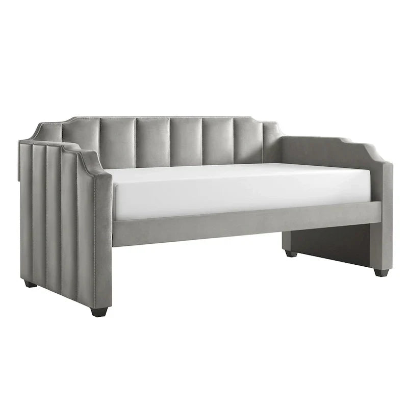 iNSPIRE Q Modern Chareau Glam Grey Velvet Daybed - image 7