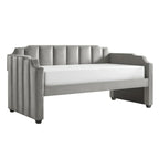 iNSPIRE Q Modern Chareau Glam Grey Velvet Daybed - image 7