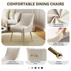 SEYNAR Set of 4 Modern Glam Boucle Velvet Dining or Vanity Chairs with Rear Handle - image 14