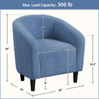 Yaheetech Club Chair Accent Barrel Chair Upholstered Arm Chair - image 27