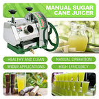 TRY YEAN Manual Sugarcane Juice Machine, Professional Stainless Steel Sugar Cane Juicer, 110LBS Output per Hour with 2 Inch Large Inlet Extractor, Handwheel Sugar Canes Squeezer for Commercial Home: Home & Kitchen - image 5