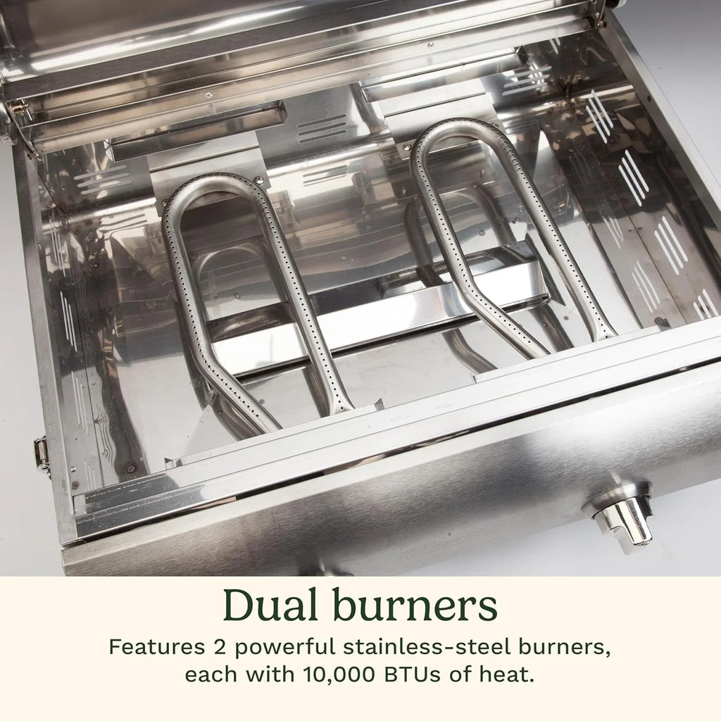 Cuisinart Chef's Style Tabletop Portable Propane Grill, 20,000 BTU Stainless Steel 2-Burner - image 4