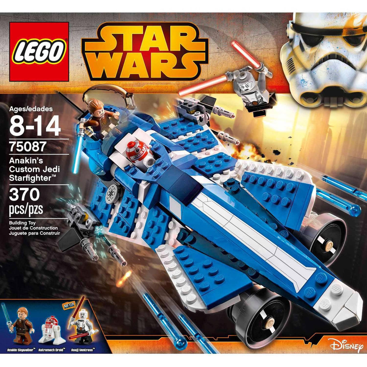Star Wars the Clone Wars Anakins Custom Jedi Starfighter Set LEGO 75087 - image 1