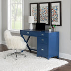 Amber Off-White Faux Fur Executive Chair - image 1