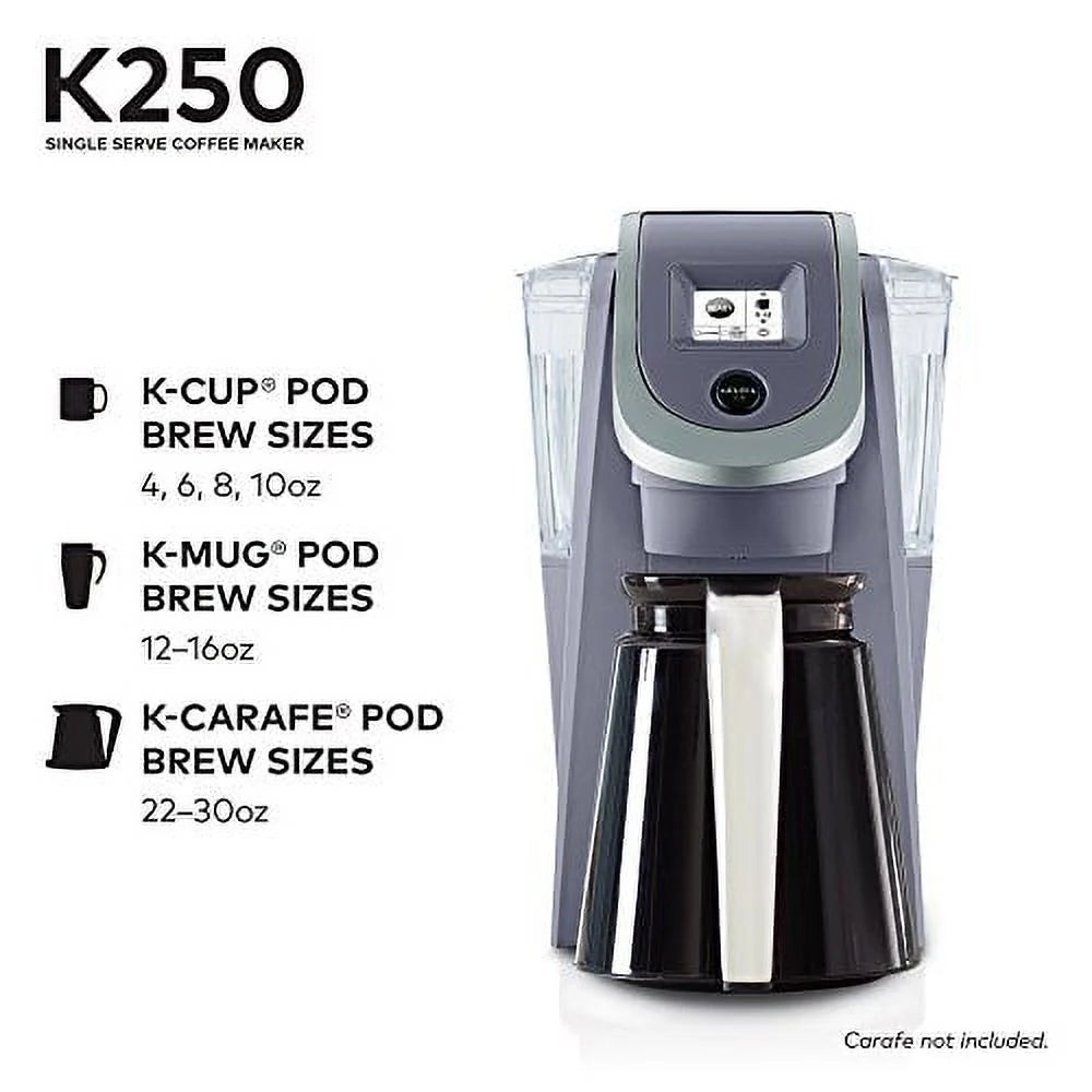 Keurig K250 Coffee Maker, Single Serve K-Cup Pod Coffee Brewer, With Strength Control, Plum Gray - image 5
