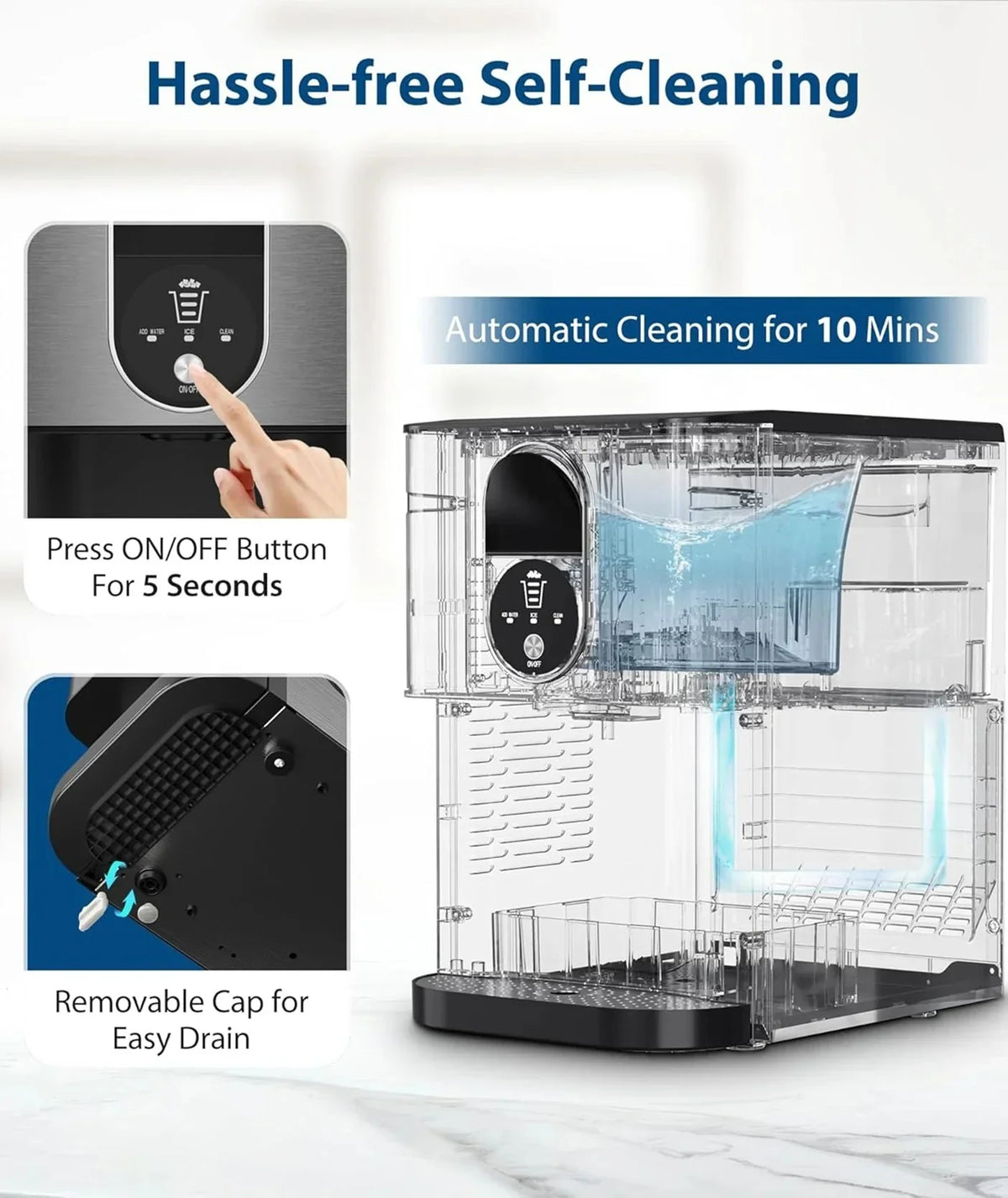 44lbs/24H Nugget Ice Maker Countertop Dispenser - image 4