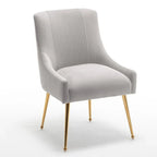 SEYNAR Set of 6 Modern Glam Boucle Velvet Dining or Vanity Chairs with Rear Handle - image 37