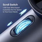 Portable Handheld Fan,Speed(1-100) Adjustable Turbo Mini Fan,5000mAh Battery Rechargeable Personal Fan with Metal Body,Digital Display,Gifts for Women Men Travel/Camping/Outdoor-Grey - image 44