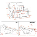 MCombo Faux Leather Electric Reclining Sofa with Heat and Massage - Models 6095/6075/6077 - image 10