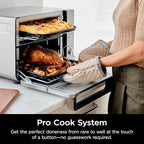Ninja Countertop Oven Double Stack XL & Air Fryer with Pro Cook System, 12 in 1, Flexdoor, FlavorSeal, SMART FINISH with DualZone Technology, Air Fryer, Bake, Broil, Reheat, Stainless Steel, DCT651 - image 4