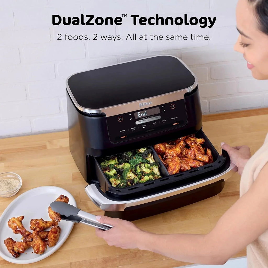 Ninja Foodi 10QT 6-in-1 DualZone Smart XL Air Fryer, 2 Independent 5QT Baskets, Smart Cook Thermometer, Match Cook, Smart Finish, Air Fry, Roast, Bake, Dehydrate, Reheat, Grey, DZ550 - image 34