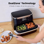 Ninja Foodi 10QT 6-in-1 DualZone Smart XL Air Fryer, 2 Independent 5QT Baskets, Smart Cook Thermometer, Match Cook, Smart Finish, Air Fry, Roast, Bake, Dehydrate, Reheat, Grey, DZ550 - image 34