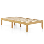 Costway 14-Inch Wooden Platform Bed Frame for Twin, Full, and Queen Sizes with Rubber Support - image 1