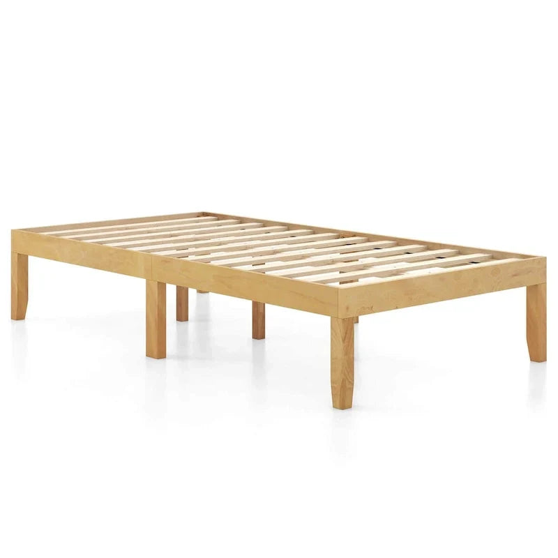 Costway 14-Inch Wooden Platform Bed Frame for Twin, Full, and Queen Sizes with Rubber Support - image 1