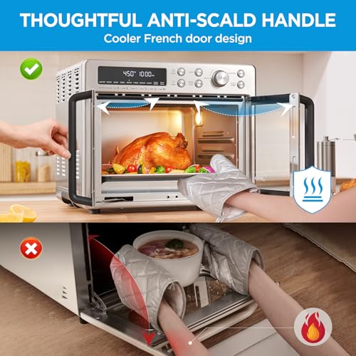 Midea Flexify French Door Toaster Oven Air Fryer Combo, 26.4 QT, Extra Large Air Fryer Countertop Oven 10 in 1 Combo, 25% Faster Cooking and 90% Less Oil, Stainless Steel : Home & Kitchen - image 2