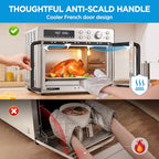Midea Flexify French Door Toaster Oven Air Fryer Combo, 26.4 QT, Extra Large Air Fryer Countertop Oven 10 in 1 Combo, 25% Faster Cooking and 90% Less Oil, Stainless Steel : Home & Kitchen - image 2