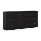Pemberly Row 3PC Engineered Wood Dresser and Nightstands Bedroom Set in Black - image 4