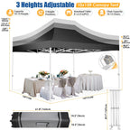 Hoteel 10x15 Heavy Duty Canopy Tent with 4 Sidewalls,Pop up Canopy for Parties Wedding,Commercial Easy up Gazebo with Roller Bag,UV 50+ &,Black - image 4
