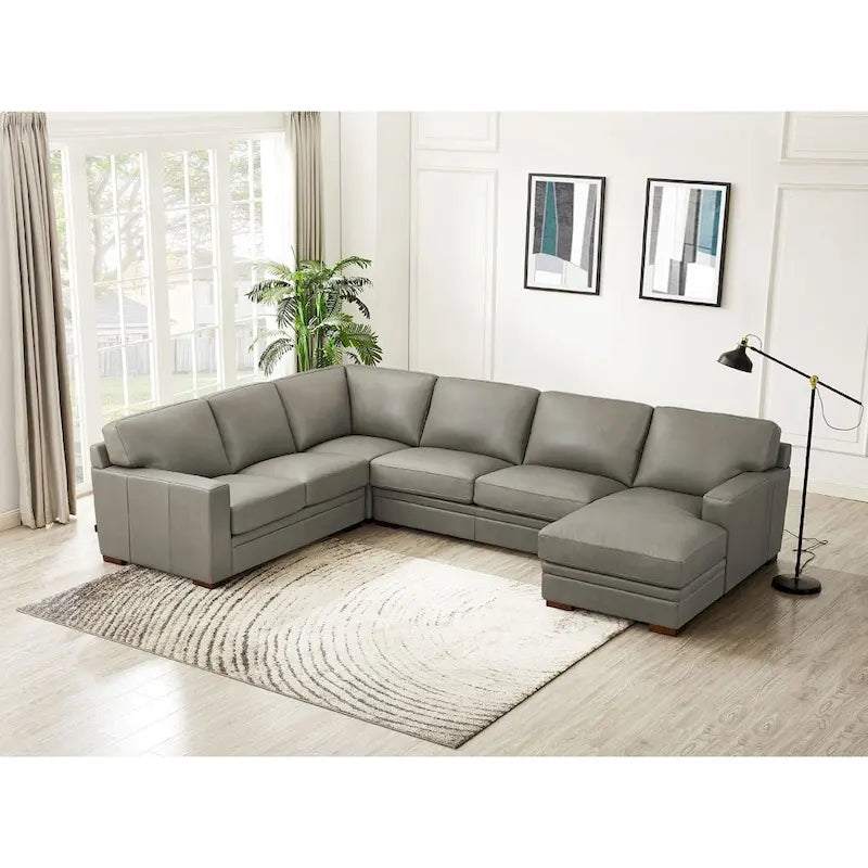 Hydeline Dillon Right-Facing Sectional Sofa with Chaise in Top Grain Leather - image 3