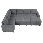 Roomfitters U-Shaped Sectional Sofa with Pull-Out Bed, Storage Chaise Lounge, and Integrated Charging Ports for Living Room - image 13