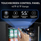 Mini Fridge 130 Can Beverage Refrigerator Cooler, 3.2 Cu.Ft Drink Fridge for Soda Wine Beer, Adjustable Temperature Control for Home Office, Black - image 43