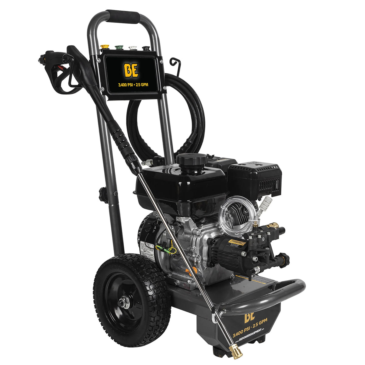 BE Power 3,400 PSI 2.5 GPM, 223cc, Cold Water Gas Pressure Washer - image 4