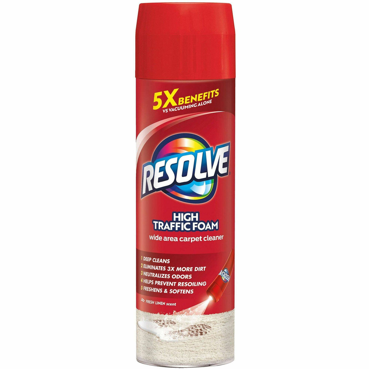 Resolve High Traffic Carpet Cleaner, Foam - 22 oz can - image 1