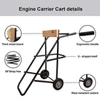 LEADALLWAY Boat Motor Stand, Heavy Duty Pro Outboard Engine Carrier Cart Dolly - image 6