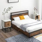 Gymax Set of 2 Compact Modern Nightstands with Sliding Drawer - image 4