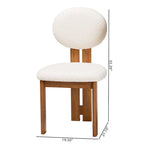Kacela Contemporary Japandi Boucle Upholstered Wood Dining Chair Set - 2 Pieces - image 12