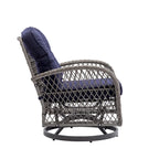 3 Pieces Outdoor Swivel Rocker Patio Chairs, 360 Degree Rocking Patio Conversation Set - image 28