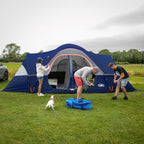 UNP Camping Tent 10-Person-Family Tents, Parties, Music Festival Tent, Big, Easy Up, 5 Large Mesh Windows, Double Layer, 2 Room, Waterproof, Weather Resistant, 18ft x 9ft x78in - image 49