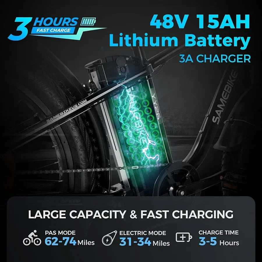 Outdoor electric bike with 48V / 15Ah lithium battery - image 7