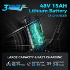 Outdoor electric bike with 48V / 15Ah lithium battery - image 7