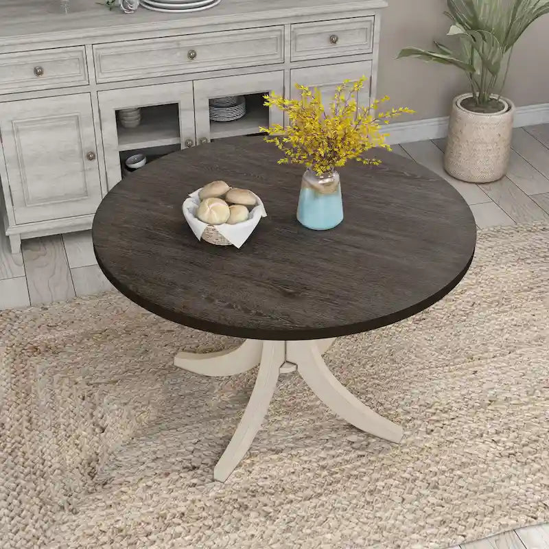 Joyfair Farmhouse 47-Inch White Wood Dining Table by Furniture of America - image 3