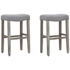 Set of 2 Jameson Gray Upholstered Polyester 29-Inch Bar Stools - image 2