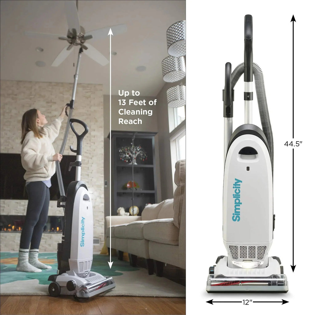 Simplicity Vacuums Allergy Bagged Vacuum Cleaner for Carpet and Hardwood, Multi Surface Upright Vacuum Cleaner with Certified HEPA Vacuum, Pet Vacuum, S20EZM - image 4