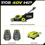 Ryobi 40V HP Brushless 21-in Self-Propelled AWD Lawn Mower – Whisper Series – Includes (2) 6.0Ah Batteries and Charger - image 6