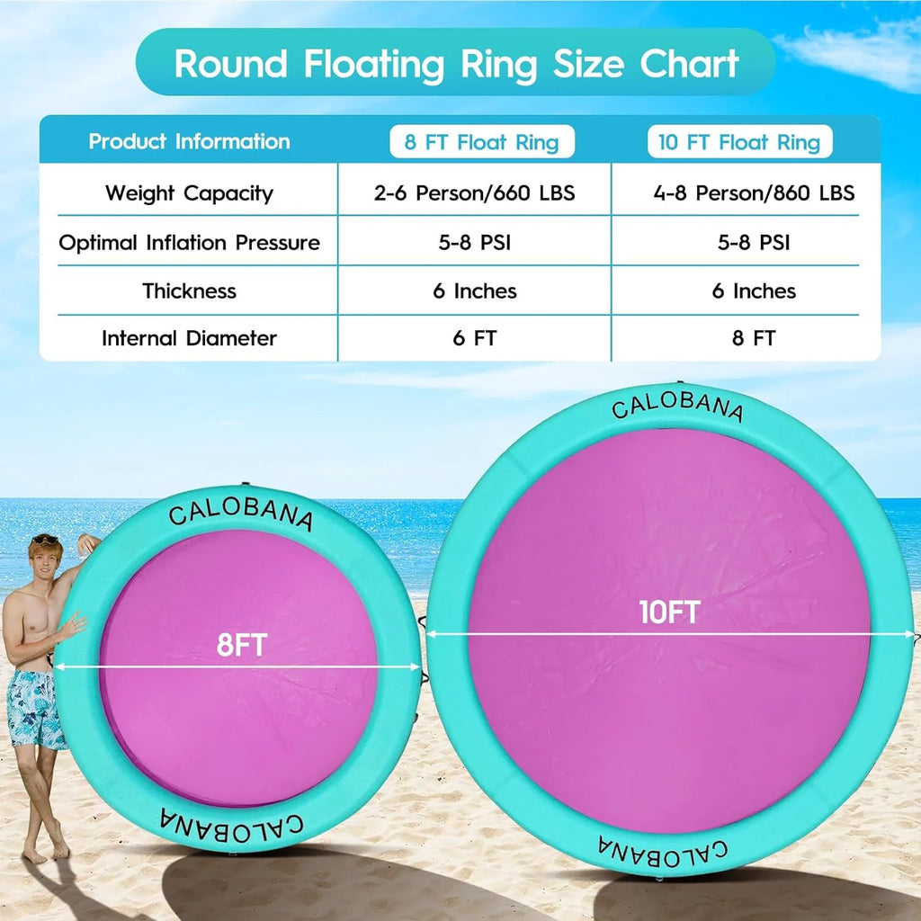 Round Floating Ring Hammock - Heavy Duty Inflatable Raft - image 38