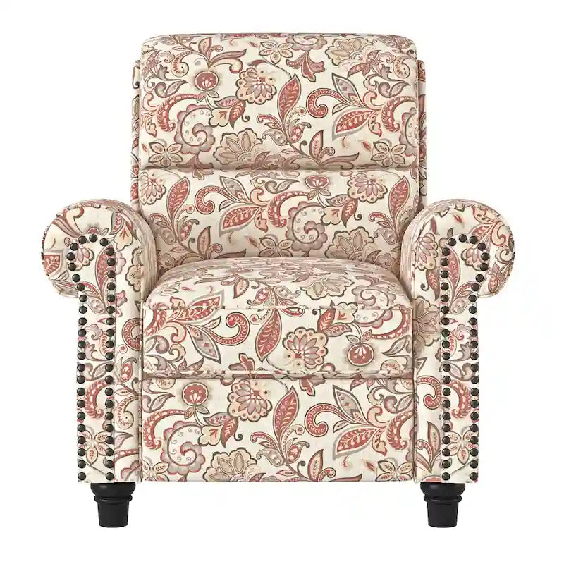 Push Back Recliner Chair with Padded Cushion and Solid Wood Legs - image 17