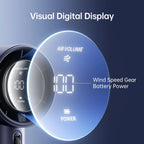 Portable Handheld Fan,Speed(1-100) Adjustable Turbo Mini Fan,5000mAh Battery Rechargeable Personal Fan with Metal Body,Digital Display,Gifts for Women Men Travel/Camping/Outdoor-Grey - image 43