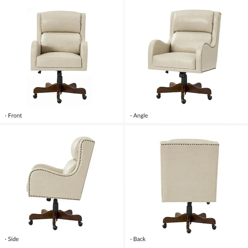HULALA HOME Pete Adjustable Height Faux Leather Swivel Executive Chair with Tilt Mechanism - image 26