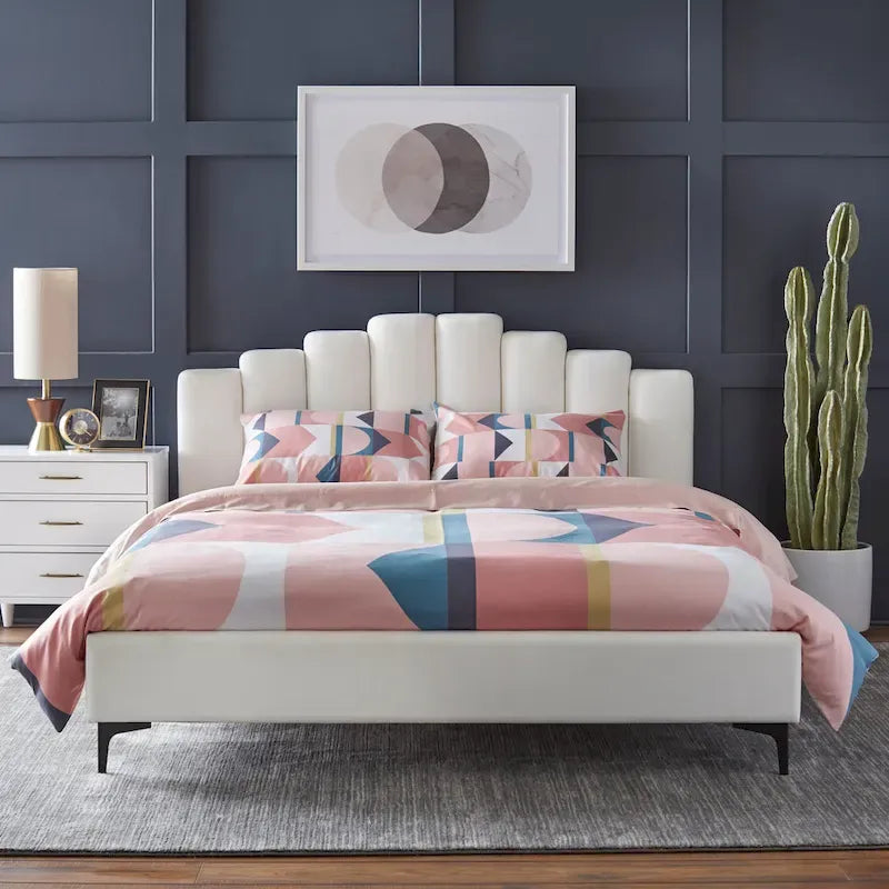 Lifestorey Modern Queen Platform Bed with Stark Velvet Upholstery - image 12